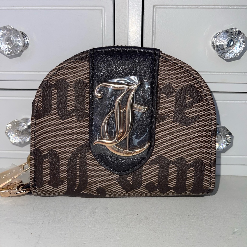 NWT Juicy Couture Black and Brown Logo Wallet